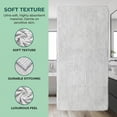 thumbnail image 3 of Unique Bargains Soft Striped Highly Absorbent Coral Fleece Bath Towel Light Grey 55" x 28", 3 of 8