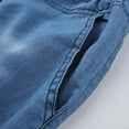 thumbnail image 7 of Henpk New Arrivals 2024 Now Trending 2024 Jeans For Women High Rise Leggings For Women Plus Size Clearance Summer Elastic Plus Loose Casual Drawstring Plus Cropped Blue L, 7 of 7
