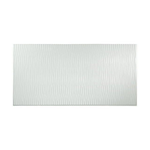 FASÄDE Easy Installation Dunes Gloss White Wall Panel (4' x 8' Panel)