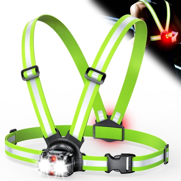 Luces para Correr ISEYOU 800LM 6+2 Modos con Chaleco Reflectante