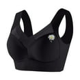 thumbnail image 1 of ManxiVoo Wireless Comfort Bras Full Coverage Minimizer with Adjustable Straps and Side Support for Everyday Wear Smooth T-Shirt Design XL Size Black, 1 of 7