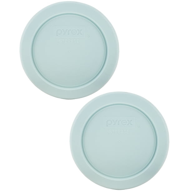 Pyrex 7202PC Muddy Aqua Blue Plastic Storage Replacement Lid (2Pack