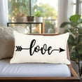 thumbnail image 2 of Valentine Pillow Covers 12X20 Love Decorative Throw Pillows Decoration Holiday Party Black Cushion Case for Home Couch Sofa A091-12, 2 of 6