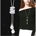 thumbnail image 2 of Collar Largo TUNC con Colgante de Perlas en Espiral para Mujer Ajustable, 2 of 5