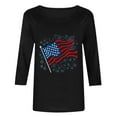 thumbnail image 6 of VKOYWKM Memorial Day Shirts for Women Patriotic American Flag Graphic Tshirts 3/4 Sleeve USA Flag Patriotic Tee Independence Day Gifts for Women, 6 of 6