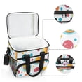 thumbnail image 6 of FORMRS Insulated Cooler Bag 24 Cans Capacity Soft Leakproof Lunch Box with Side Pockets, Bubbles Hamburger, 6 of 7