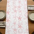 thumbnail image 5 of Table Runners 72 Inches Long Dress Scarves, Pink Coastal Farmhouse Kitchen/Dining Table Runner, Coffee Tablerunners, Starfish Nautical Ocean Sea Wooden 13x72 Inch, 5 of 9