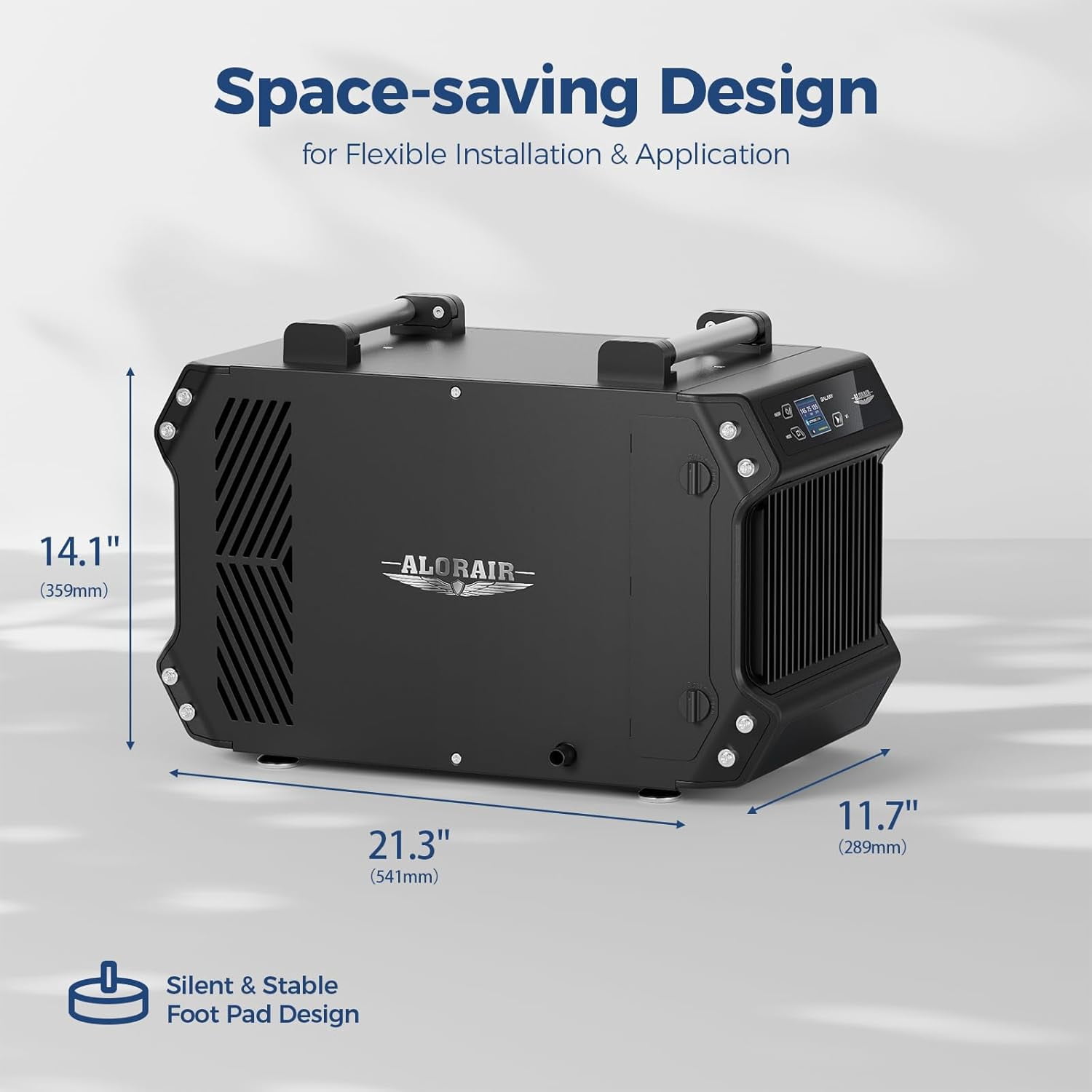 ALORAIR Crawlspace Dehumidifiers, 145 Pint Commercial Dehumidifier for Basements with Drain Hose, 1,800 Sq.Ft Auto Defrost Compact Portable Industry Crawl Spaces Dehumidifier