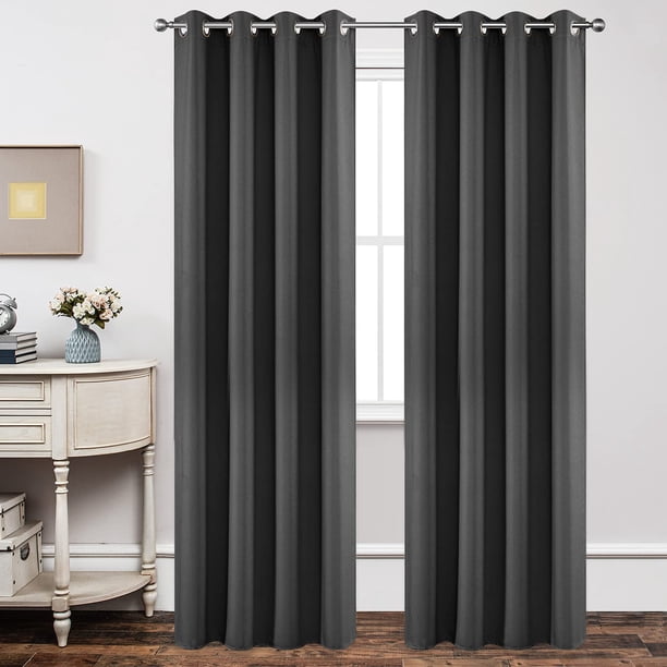 Cortinas opacas Joydeco con aislamiento térmico de 244 cm, 2 paneles