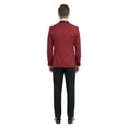 thumbnail image 4 of Tazzio Skinny Fit Satin Shawl Collar Double Breasted 2 Piece Tuxedo Suit Set, 4 of 4