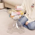 thumbnail image 3 of Modern Transparent Plastic Coffee Table - Waterproof, Sturdy Structure, Ideal for Living Room, Bedroom, Study - Elegant Design with Two-Tiered Top for Beverages and Snacks, 3 of 6