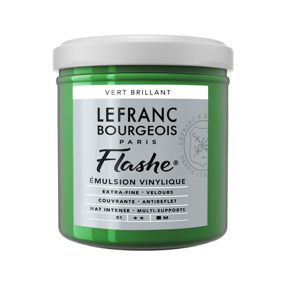 Lefranc & Bourgeois Flashe Matte Artist's Color, 125ml, Brilliant Green