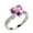Purple, variant on Rings for Alloy Wedding Ring Inlaid with Heart-shaped Zircon Ring Women's Engagement Jewelry