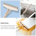 thumbnail image 4 of ELAYARD 12.5 Inch Khaki Stainless Steel Window Squeegee with Wooden Handle for Bathroom, Kitchen, Balcony Cleaning, 4 of 8
