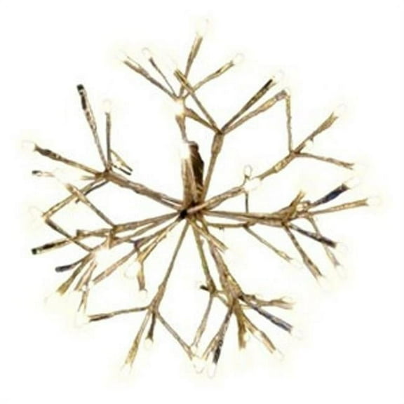 Holiday Bright Lights 251634 12 in. LED Shimmering Sphere with Wire Branches, Gold & Warm White