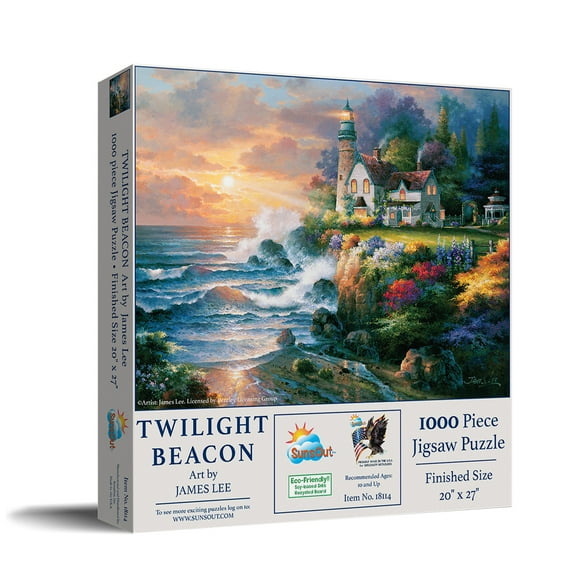 SUNSOUT INC - Twilight Beacon - 1000 pc Jigsaw Puzzle by Artist: James Lee - Finished Size 20" x 27" - MPN# 18114