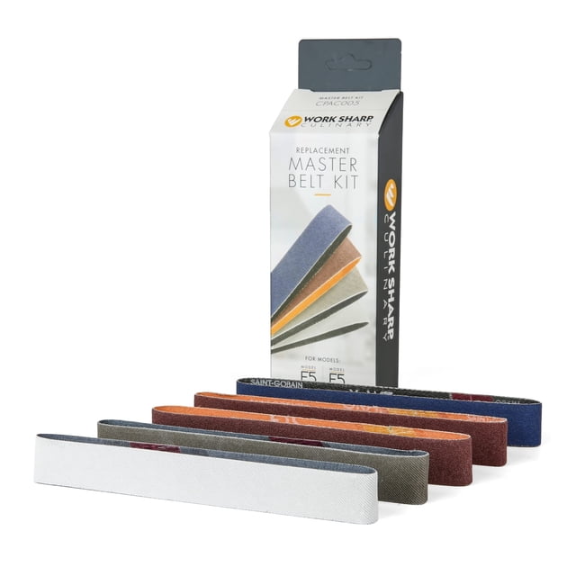 Kit de Cinturones Master P120 X30 X4 para Afilador de Cuchillos Work Sharp