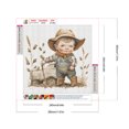 thumbnail image 2 of Pintura de diamante 5D DIY Taladro redondo completo Cowboy Kid Kit Decoración para el hogar Arte Artesanía, 2 of 9