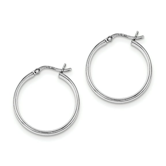 Primal Silver Sterling Silver Rhodium-plated Hinged Earrings