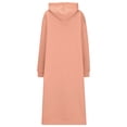 thumbnail image 4 of Women Loose Hoodies Dress Casual Long Sleeve Hooded Sweatshirts Dress Plus Size Causal Side Slits Mini Dress with Pockets, 4 of 5
