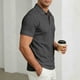 thumbnail image 4 of Mens Casual Manga Corta Botón Abajo Camisas de Color Sólido Turndown Cuello Blusa, Suelto Ajuste Superior para el Verano, 4 of 6