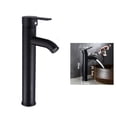 thumbnail image 4 of KAKOWELY Bathroom Faucet Black Bathroom Faucet Stainless Steel Basin Mixer Bathroom Accessories Black Tap Sink Basin Mixer Tap for Home Kitchen(High Pattern), 4 of 4