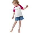 thumbnail image 6 of FamilyThread Girls Boys Short Sleeve Raglan T Shirts Kids Rainbow Striped Summer Tops Crewneck Basic Rainbow Graphic Tees 3-13 Years, 6 of 9