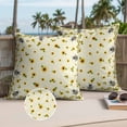 thumbnail image 2 of Sunflower Bee Outdoor Pillow Covers Pack of 2 Country Summer Floral Bee Nest Yellow Waterproof Throw Pillow Covers Decorative Cushion Cases for Patio Garden Tent Balcony Couch 20x20 inch, 2 of 9