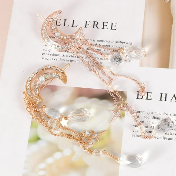 DINHEAROM Barrettes Geometric Tassel Hair Clip Silver 3Pcs