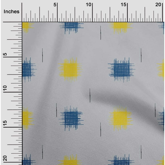 oneOone Cotton Silk Fabric Small Motif Ikat Print Fabric BTY 42 Inch Wide