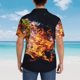 thumbnail image 4 of Fotbe Tennis Ball In Fire1 Camisa Hawaiana para Hombre Unisex – Camisa Casual de Verano con Botones de Manga Corta de Algodón y Lino,3X-Large, 4 of 7