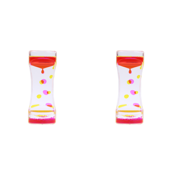 Bubbler de movimiento líquido de reloj de arena - Adorno de escritorio con temporizador líquido ( ) rosa amarillo