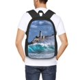 thumbnail image 4 of Balery Lighthouse in Havana Mochila para hombre y mujer - Tela Oxford 600D resistente - Gran capacidad, resistente al agua, ideal para la escuela, viajes y senderismo, 4 of 6