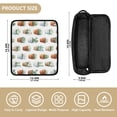thumbnail image 4 of Hair Tool Organizer Bag with Heat Resistant Mat Removable Travel Storage Case for Hot Air Brushes Curling Irons Cactus in Pots Pattern, 4 of 8
