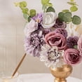 thumbnail image 5 of 30 Pcs Combo Purple Flowers Mix Silk Flowers Dahlia Roses with Stems for DIY Wedding Bridal Bouquets, Baby Shower, Floral Arrangement, Table Centerpieces, Home tions, 5 of 5