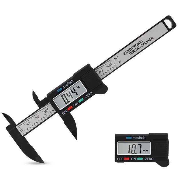 Regla digital Calibrador Vernier electrónico Alta precisión Plástico Acero inoxidable Dispositivos de medición de altura Calibre de metal deslizante Tipo 2 AweSitey TO000916-02