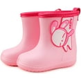 thumbnail image 4 of Botas de goma para niños, niñas y niños, botas de lluvia ligeras, botas de goma antideslizantes impermeables con cordón, 4 of 6