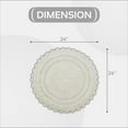thumbnail image 4 of Better Trends Chic Round Bath Mat, 24" Diameter, 100% Cotton with Crochet Border, Water Absorbent, Ideal for Half Baths and Powder Rooms, Machine Washable, Ivory - Lilly Crochet Collection, 4 of 6