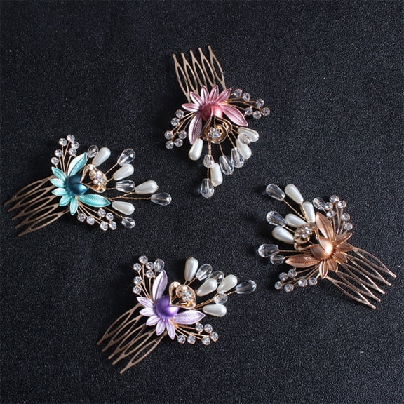 LOLIPPYY Bridal Hair Accessory Decorative Hair Combs for Women Wedding 1Set
