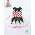 thumbnail image 4 of YiZYiF Girls Christmas Party Dress Dance Costume Sleeveless Striped Tutu Dress, 4 of 7