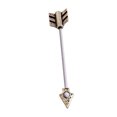 thumbnail image 1 of Material de acero Retro punta de flecha decoración oreja Stud pendientes cartílago Piercing (bronce blanco), 1 of 1