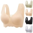 thumbnail image 3 of XFLWAM Women's Bra Seamless Wavy Wireless Full Coverage Padded Smoothing No Underwire Comfort V Neck Bralettes with Support, 3 of 3