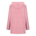 thumbnail image 5 of Scyoekwg Womens Zip Up Hoodies Solid Color Long Sleeve Drawstring Hooded Tunic Sweatshirts Casual Comfy Pullover Tops (Pink,S), 5 of 6
