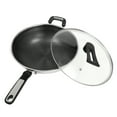 thumbnail image 3 of Autrinix Induction Wok Pan, 304 Stainless Steel, Honeycomb Coating, Large Capacity 23.22 Inches, Steamer Pot with Glass Lid, Perfect for Stir Frying & Steaming, 3 of 11