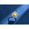 thumbnail image 4 of Asscher Cut Wedding Rings for Women S925 Sterling Silver Rings for Women 6*8mm Zircon Eternity Engagement Bands Stylish Hypoallergenic Personalized Zircon Rings, 4 of 8