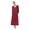 Tango Red Steward Plaid, variant on Women's Brushed Knit 3/4 Sleeve V-Neck Lounger Nightgown with Pockets, Sizes XS to 5X