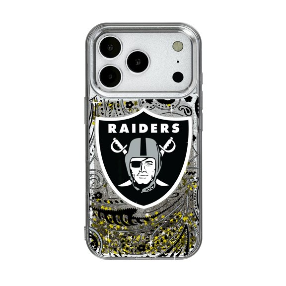Las Vegas Raiders iPhone Paisley Design Glitter Case