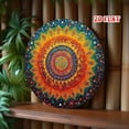 thumbnail image 5 of HELLOYOUNG Vintage Mandala Metal Wall Art Decor, Colorful Round Tin Sign for Living Room Bedroom Indoor Outdoor Gift, 5 of 6