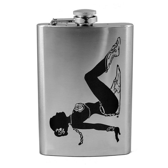 Hip Flask Plus 8oz Sci-fi Mudflap Girl Stainless Steel Flask - Leak-Proof