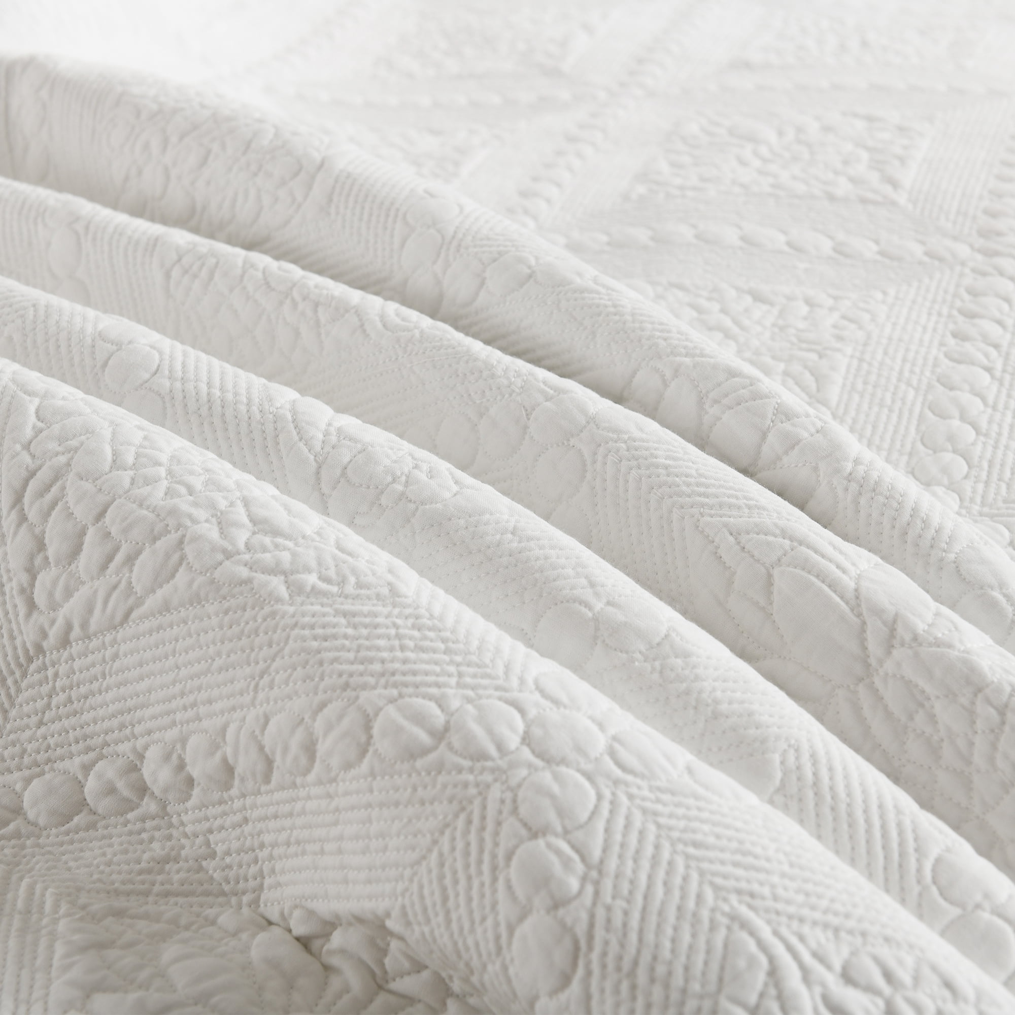 MarCielo 3Pcs 100% Cotton Oversized Quilt Bedspread Coverlet Set TK